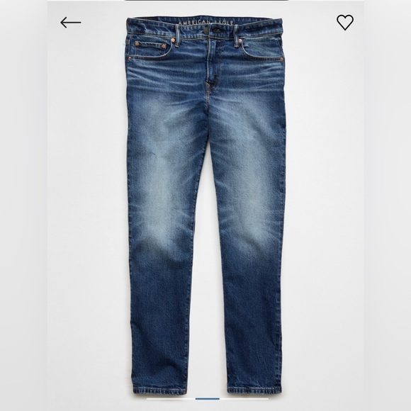 AE AirFlex+ Slim Straight Jean Authentic Dark Indigo Like New Condition - Picture 3 of 12